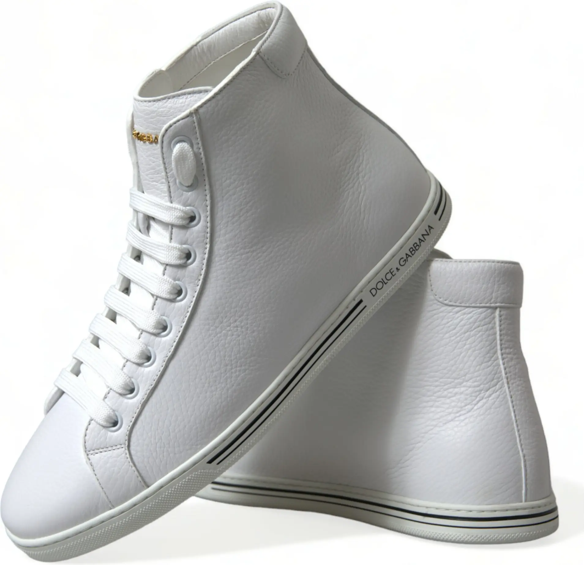 Кроссовки White Saint Tropez High Top Dolce & Gabbana