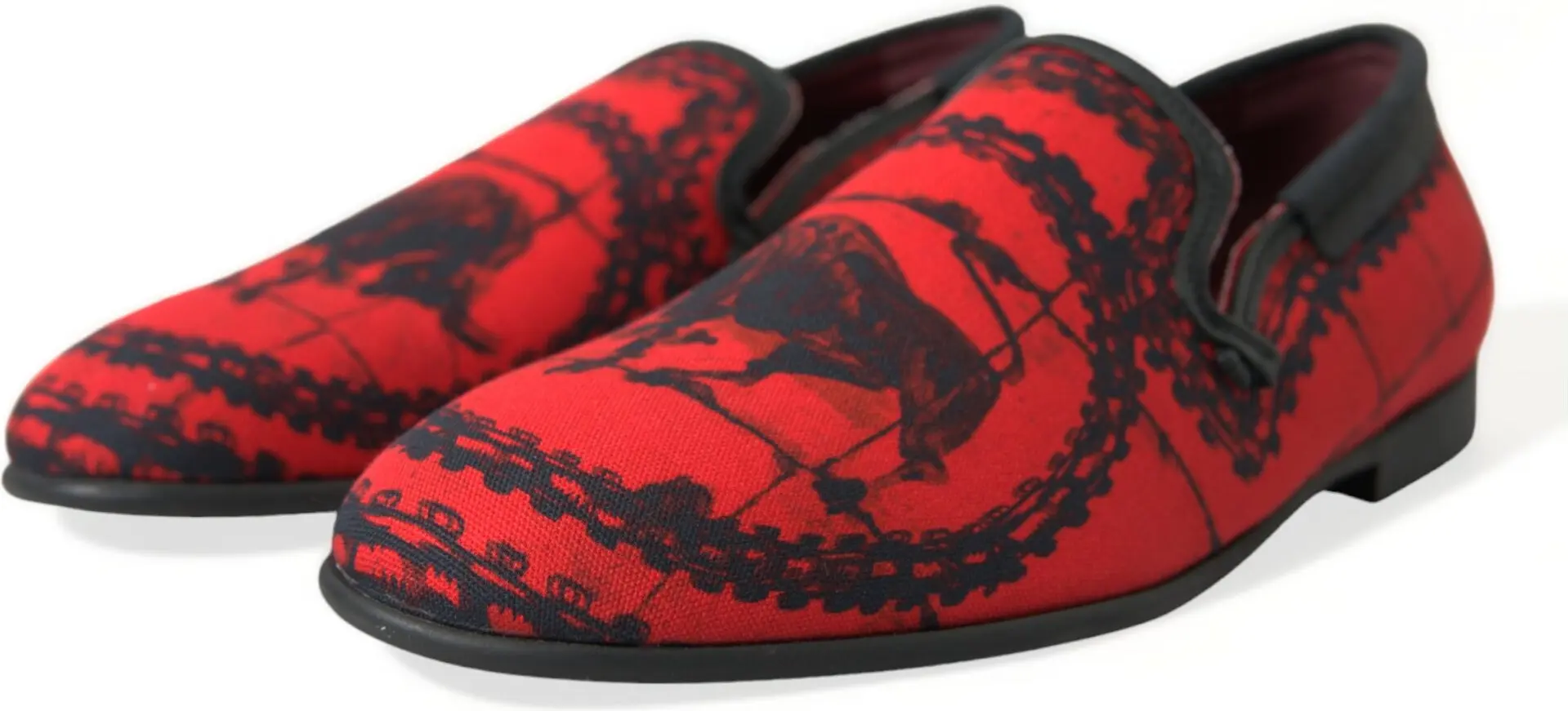 Лоферы Dolce & Gabbana Красные Черные Torero