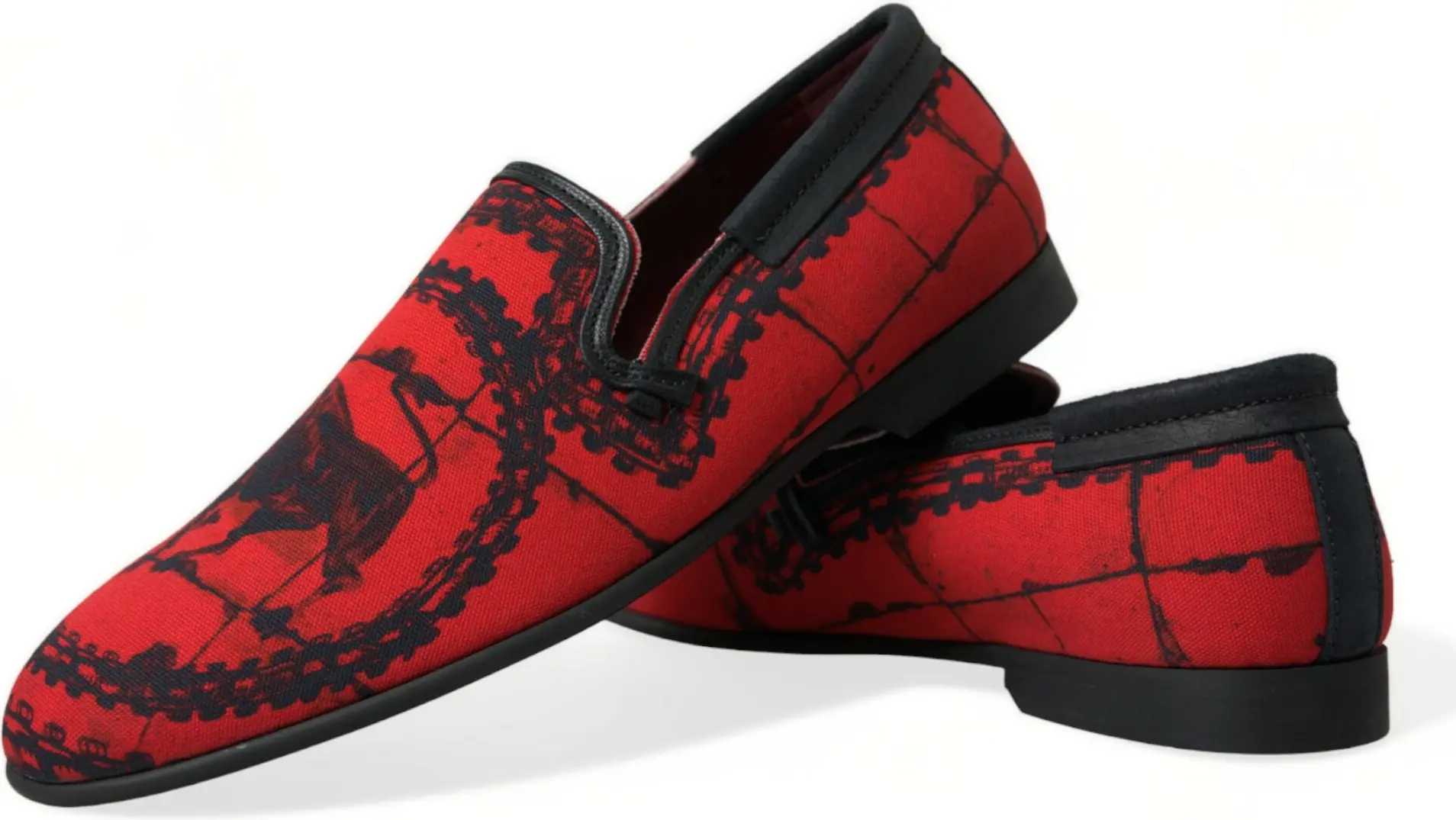 Лоферы Dolce & Gabbana Красные Черные Torero