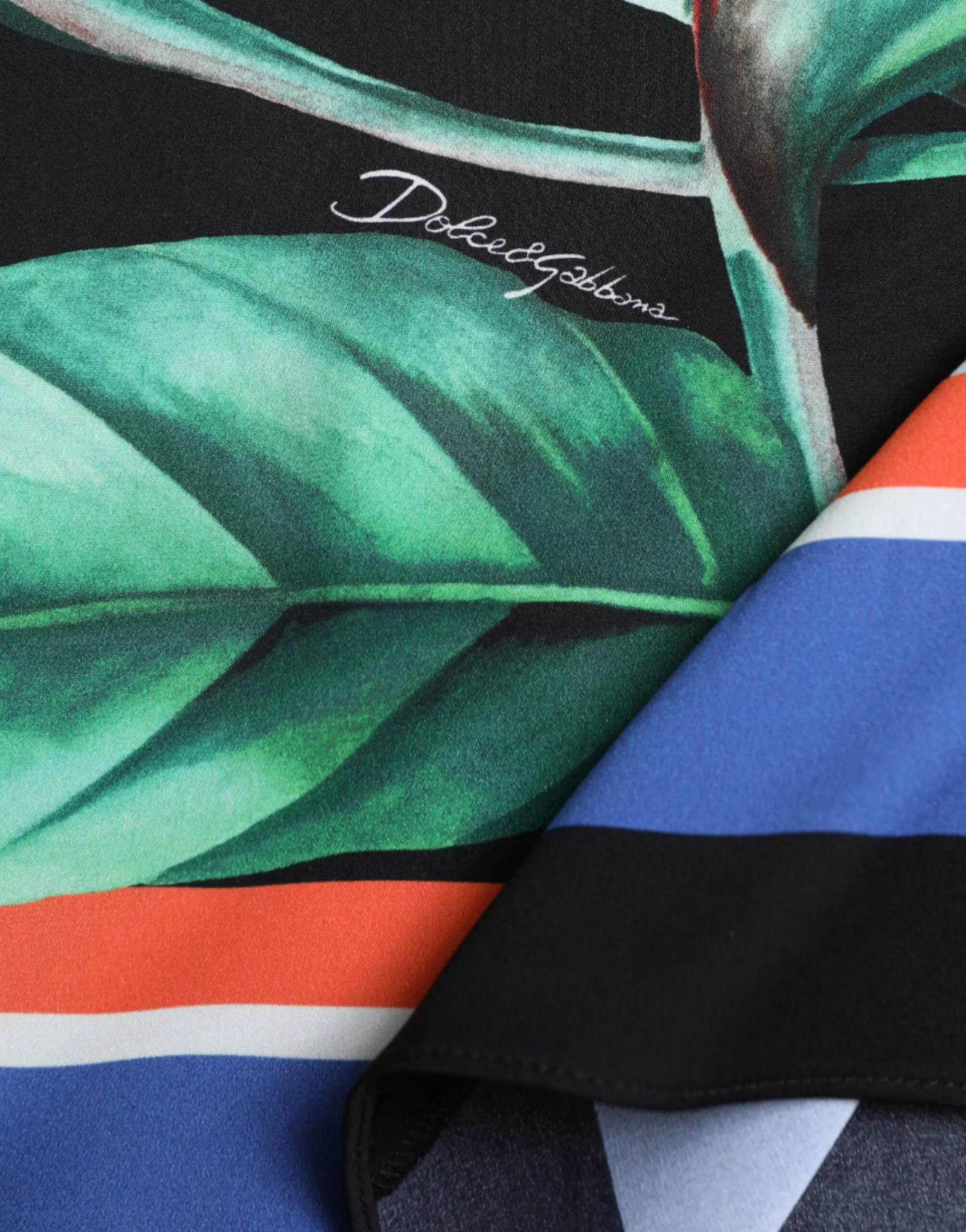 Black Strelitzia High Waist Wrap Midi Skirt Dolce & Gabbana