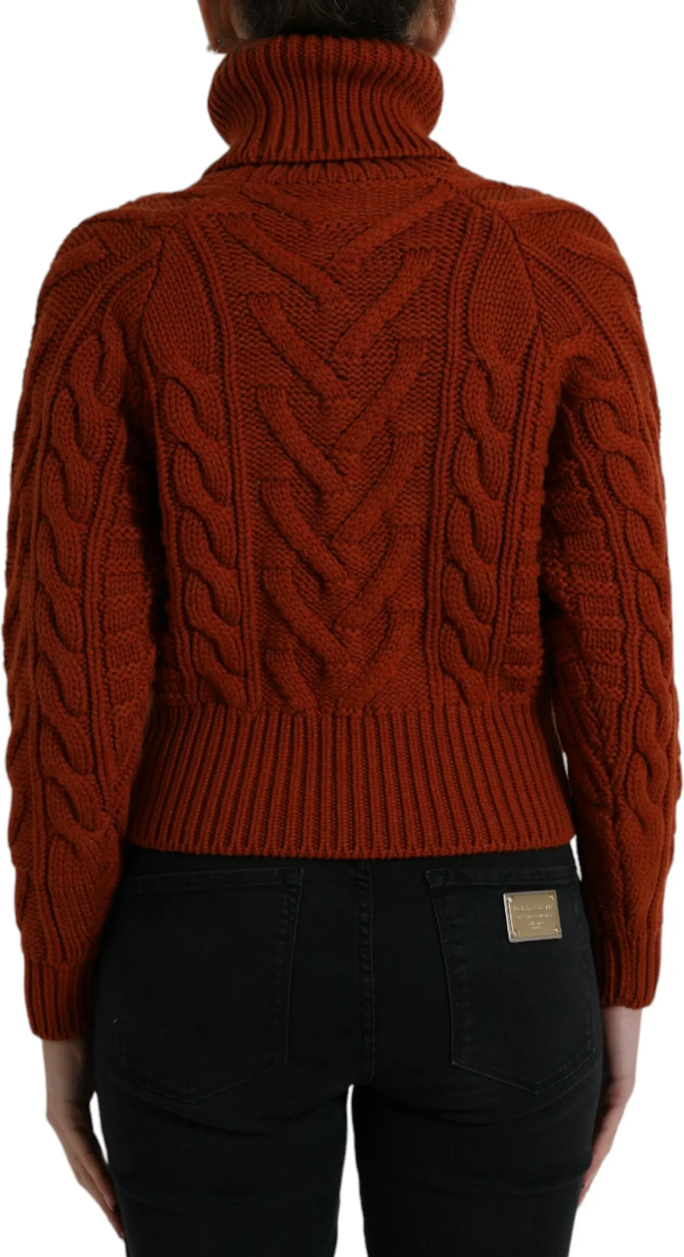 Javdarli ipdan to'qilgan turtleneck sviter Dolce & Gabbana