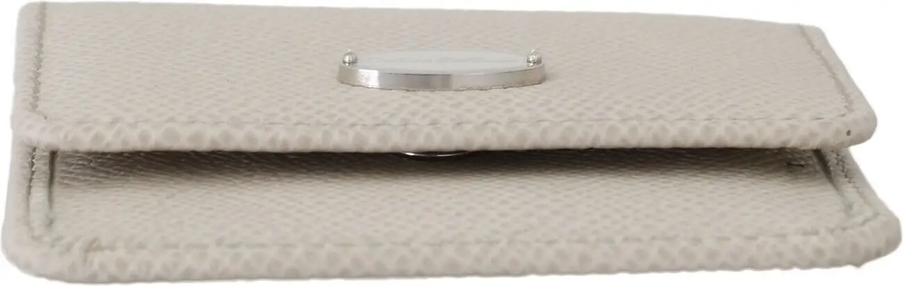 Wallet Dolce & Gabbana White Dauphine Leather Holder Pocket