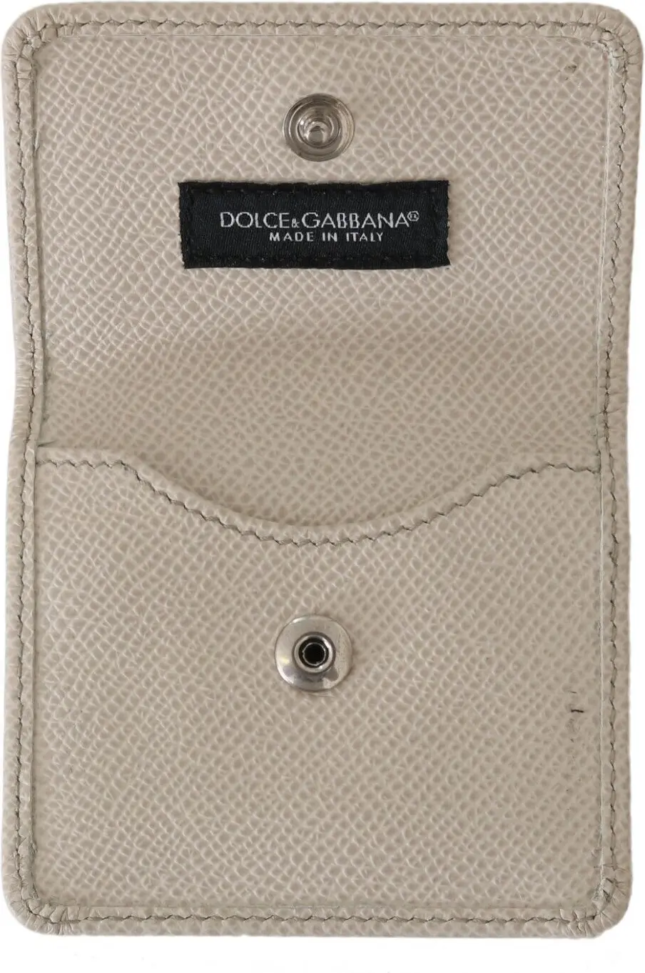 Wallet Dolce & Gabbana White Dauphine Leather Holder Pocket