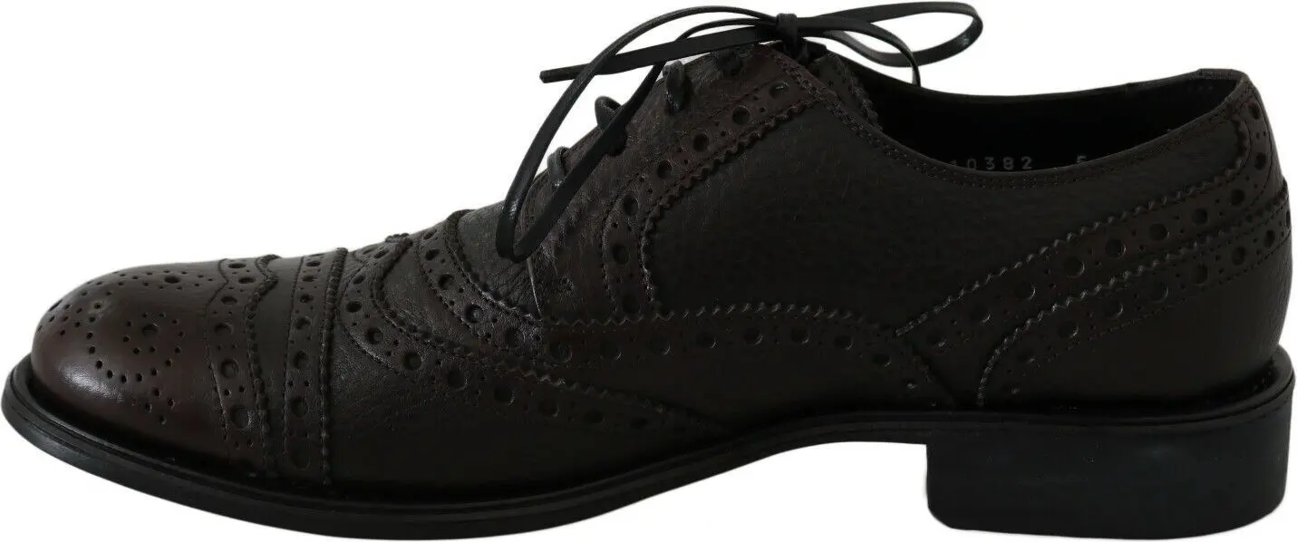 Dolce & Gabbana'dan jig'och rangli charmdan tayyorlangan Wingtip Derby rasmiy poyabzali
