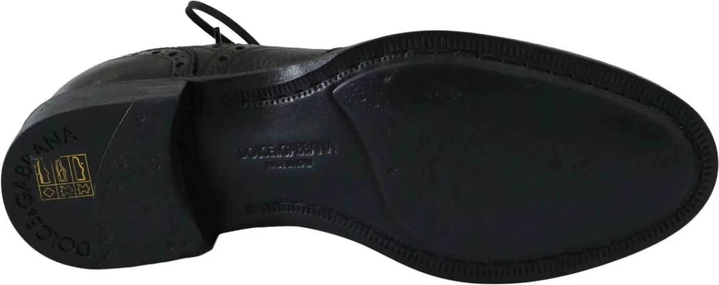 Dolce & Gabbana'dan jig'och rangli charmdan tayyorlangan Wingtip Derby rasmiy poyabzali