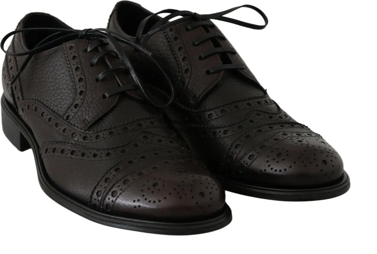 Dolce & Gabbana'dan jig'och rangli charmdan tayyorlangan Wingtip Derby rasmiy poyabzali