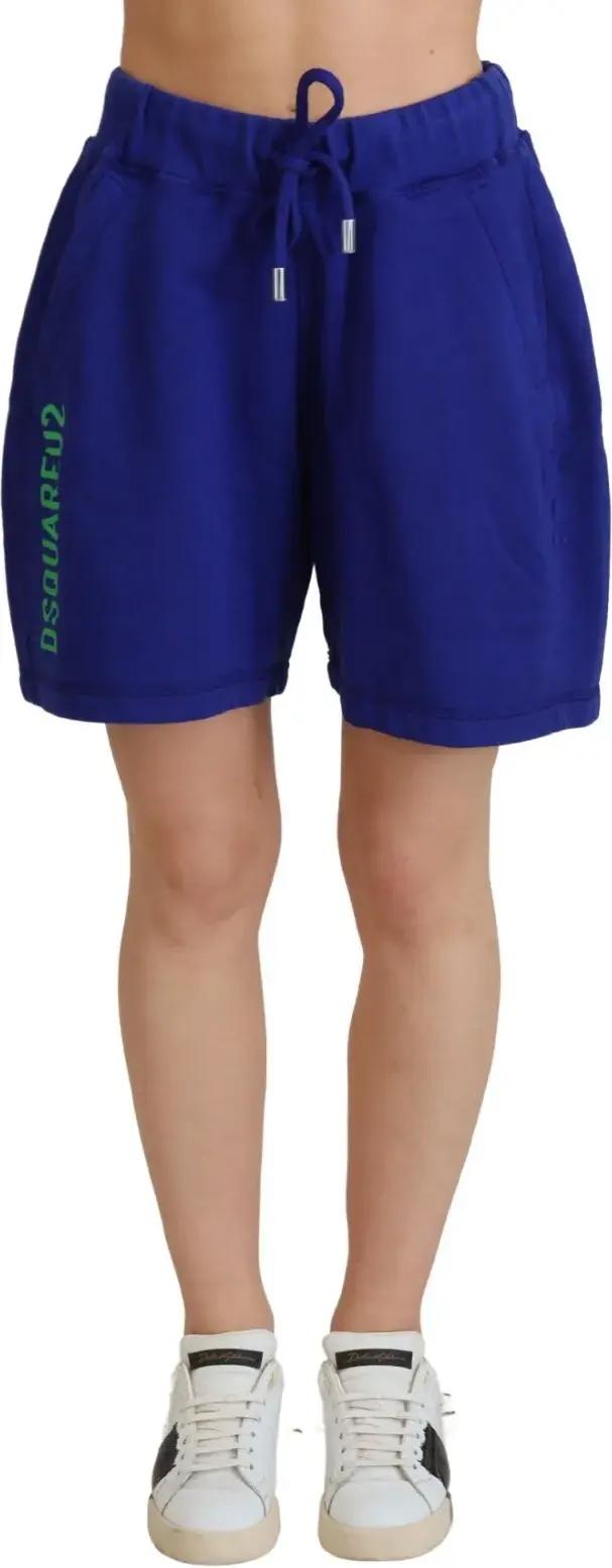 Dsquared2 logotipli moviy paxta yengil shimlar