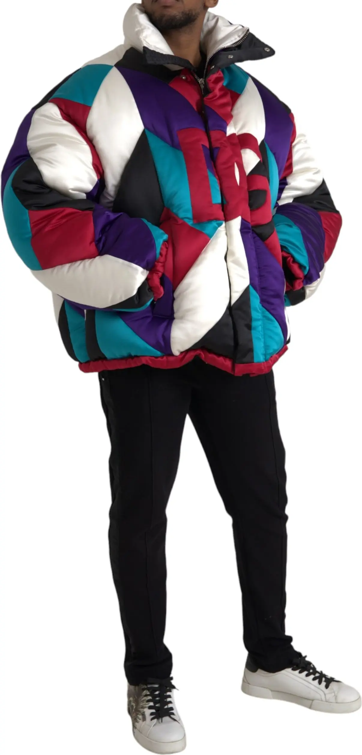 Ветровка Dolce & Gabbana Multicolor Logo Windbreaker Puffer Jacket