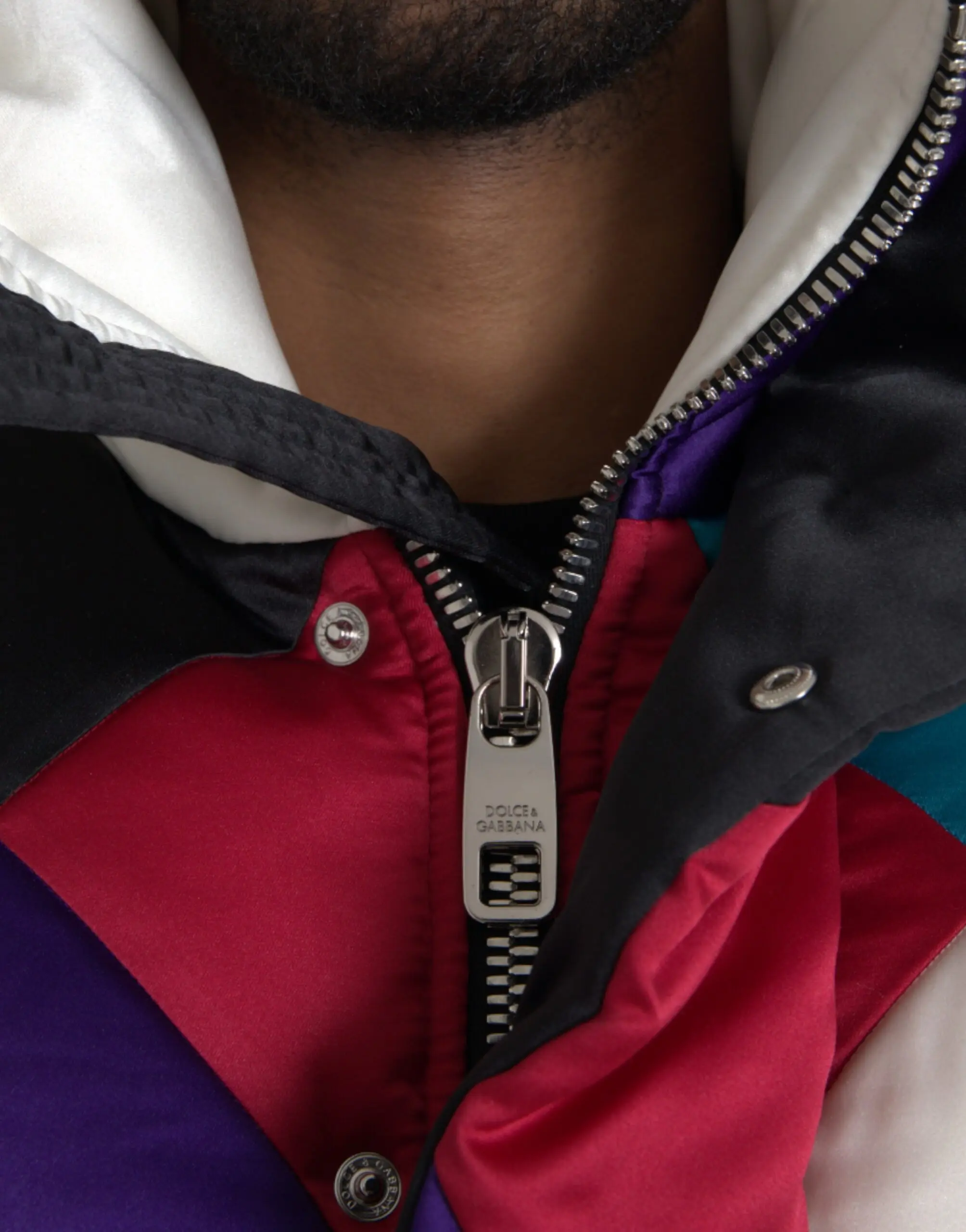 Ветровка Dolce & Gabbana Multicolor Logo Windbreaker Puffer Jacket
