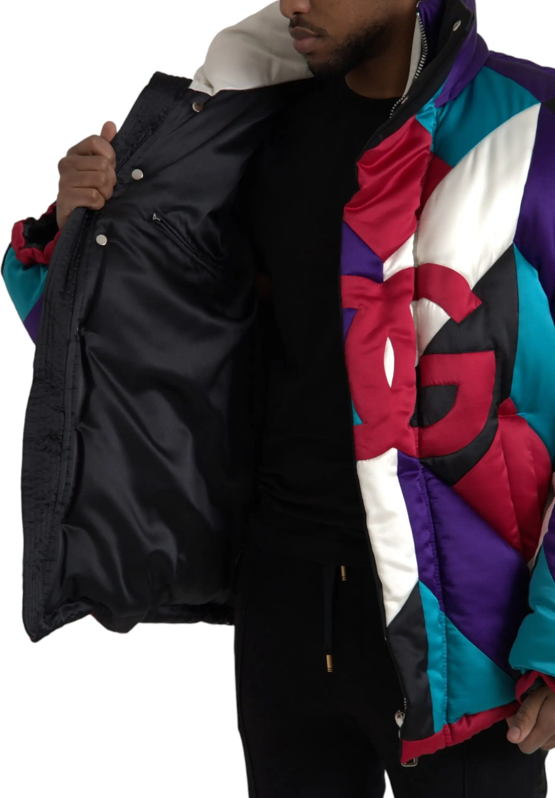 Ветровка Dolce & Gabbana Multicolor Logo Windbreaker Puffer Jacket