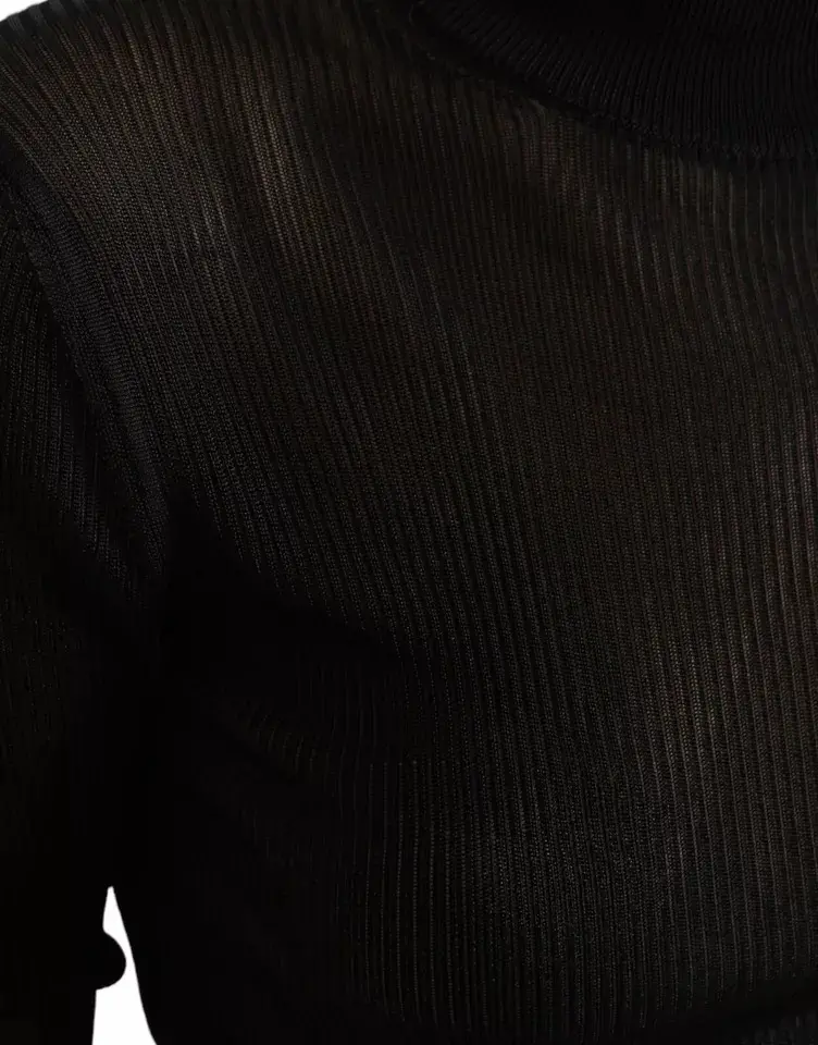 Pullover Sweater Black Viscose Turtle Neck Dolce & Gabbana