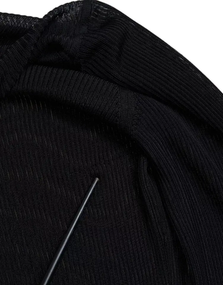 Pullover Sweater Black Viscose Turtle Neck Dolce & Gabbana