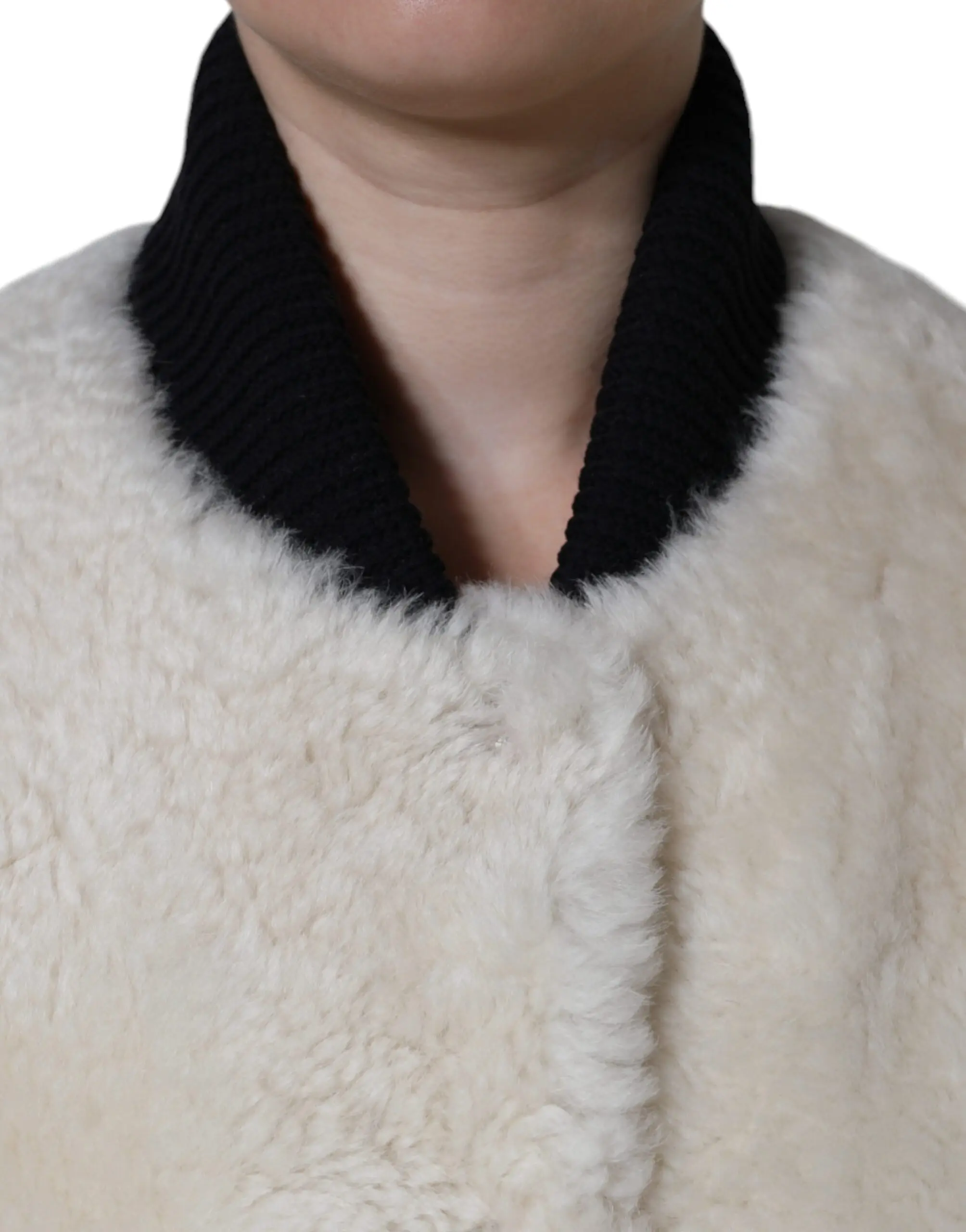 White WARRENFORD Shearling Vest Coat Jacket Burberry