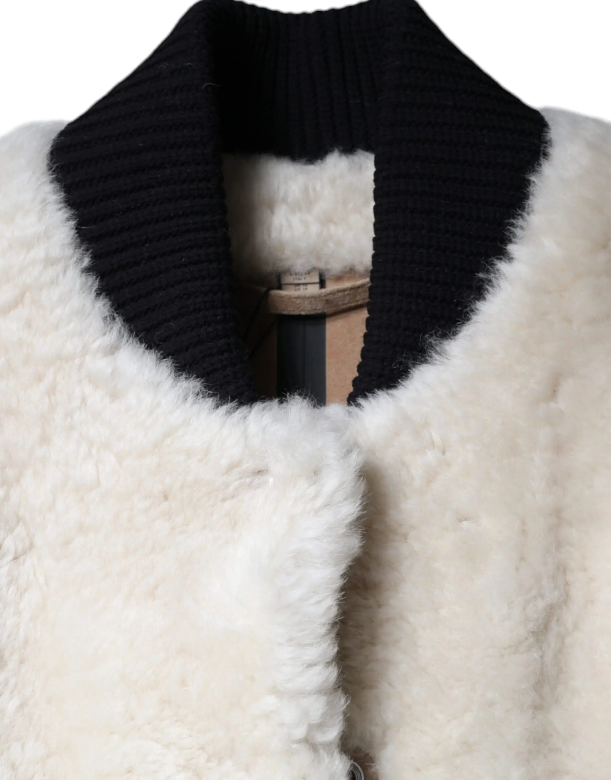 White WARRENFORD Shearling Vest Coat Jacket Burberry