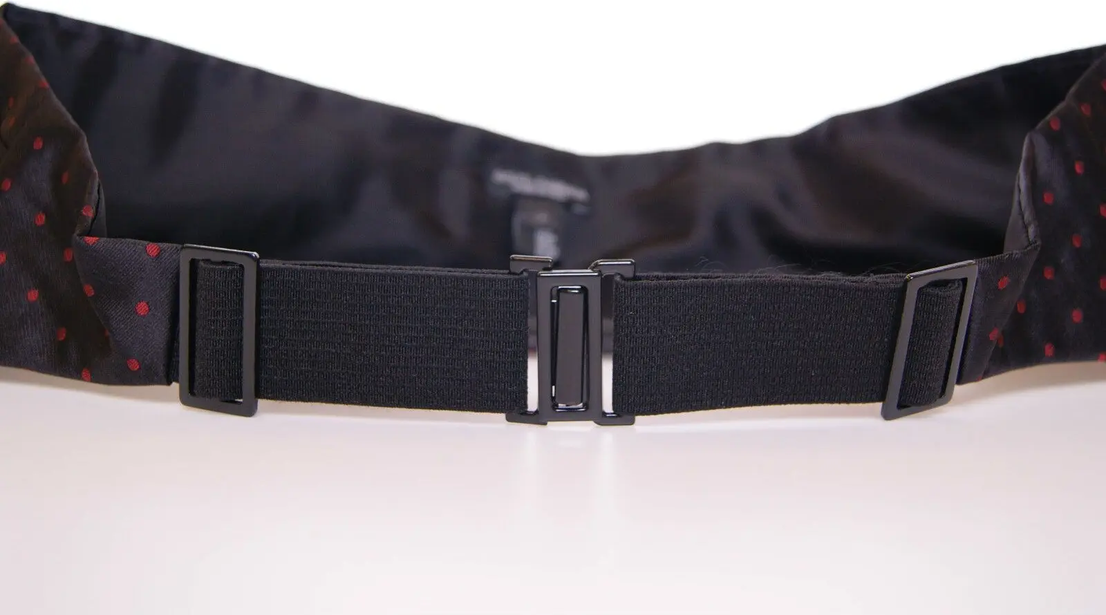 Cummerbund Dolce & Gabbana Elegant Silk Black Cummerbund with Red Polka Dots