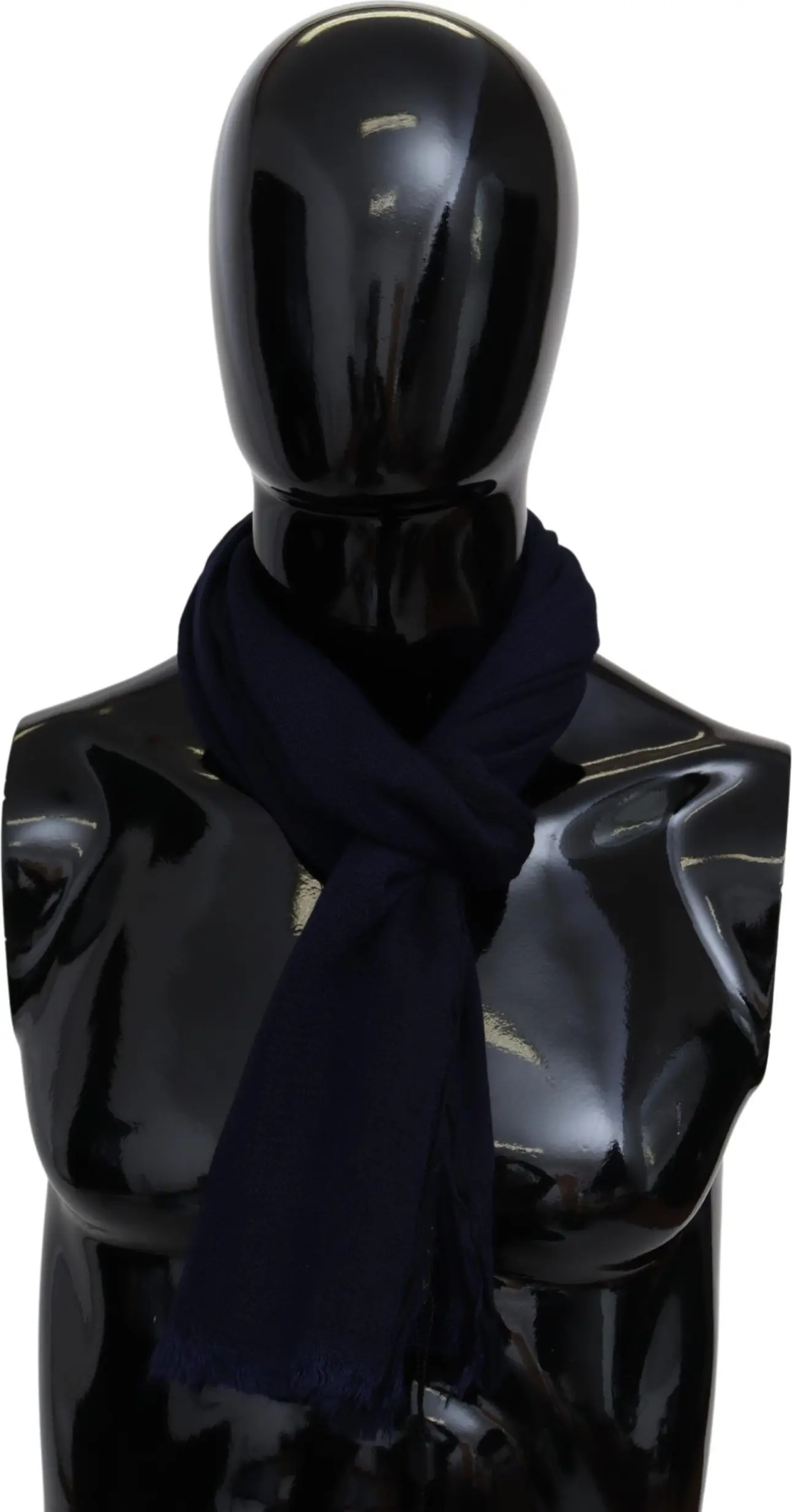Scarf Missoni Elegant Blue Wool Scarf with Embroidered Logo