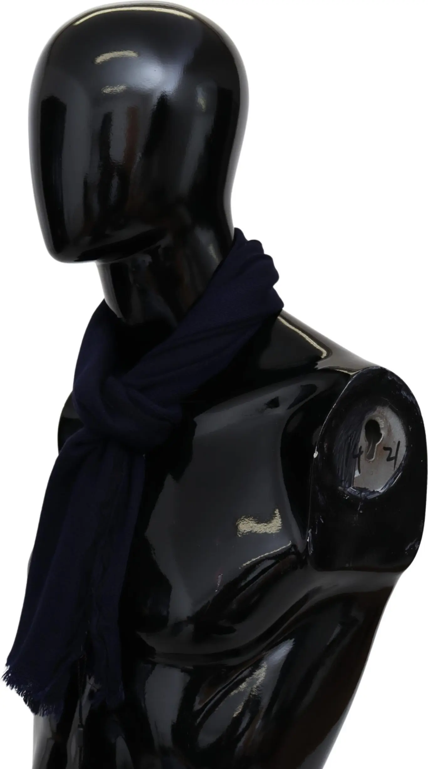 Scarf Missoni Elegant Blue Wool Scarf with Embroidered Logo