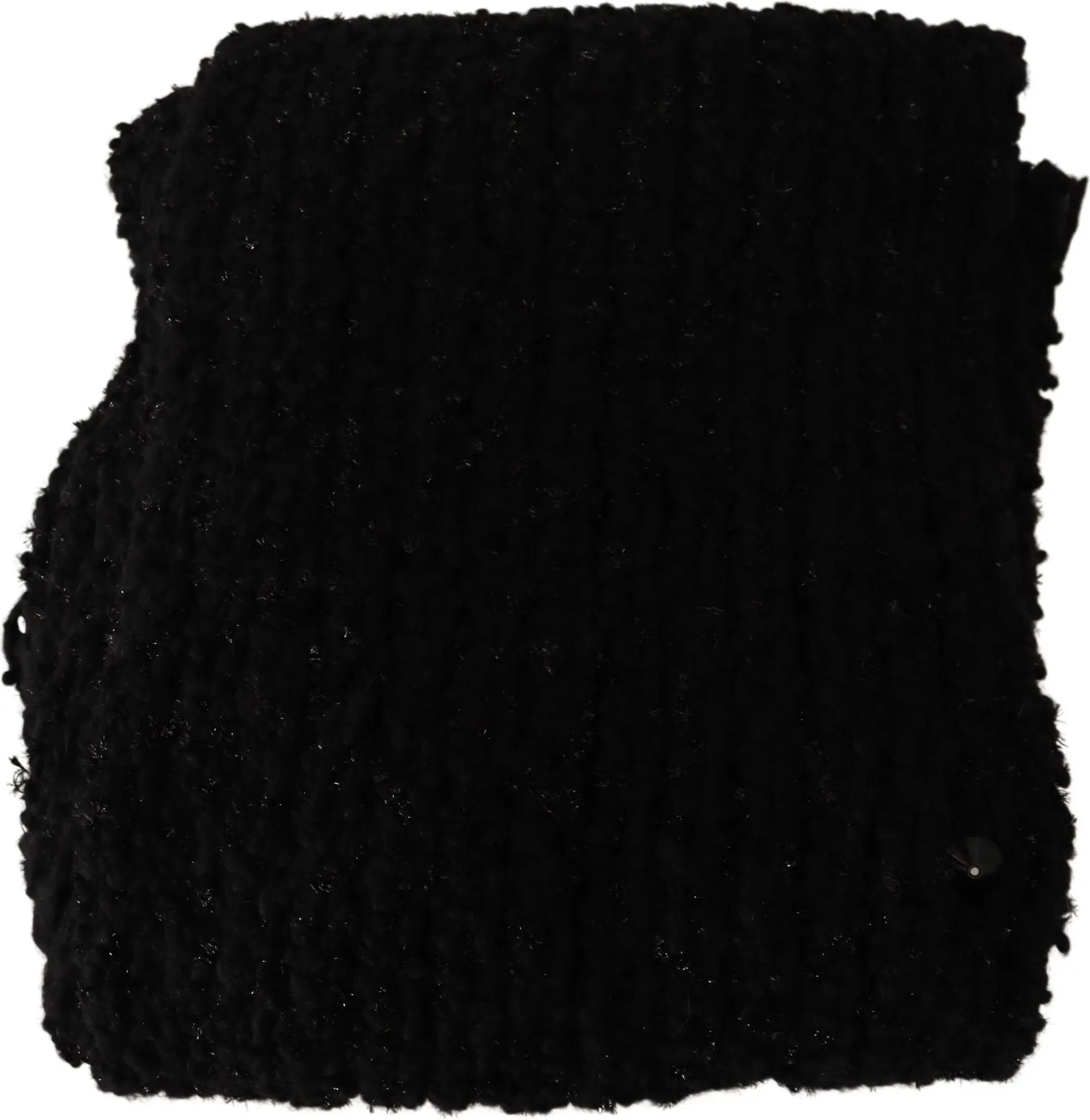 Scarf Dolce & Gabbana Elegant Black Wool-Blend Designer