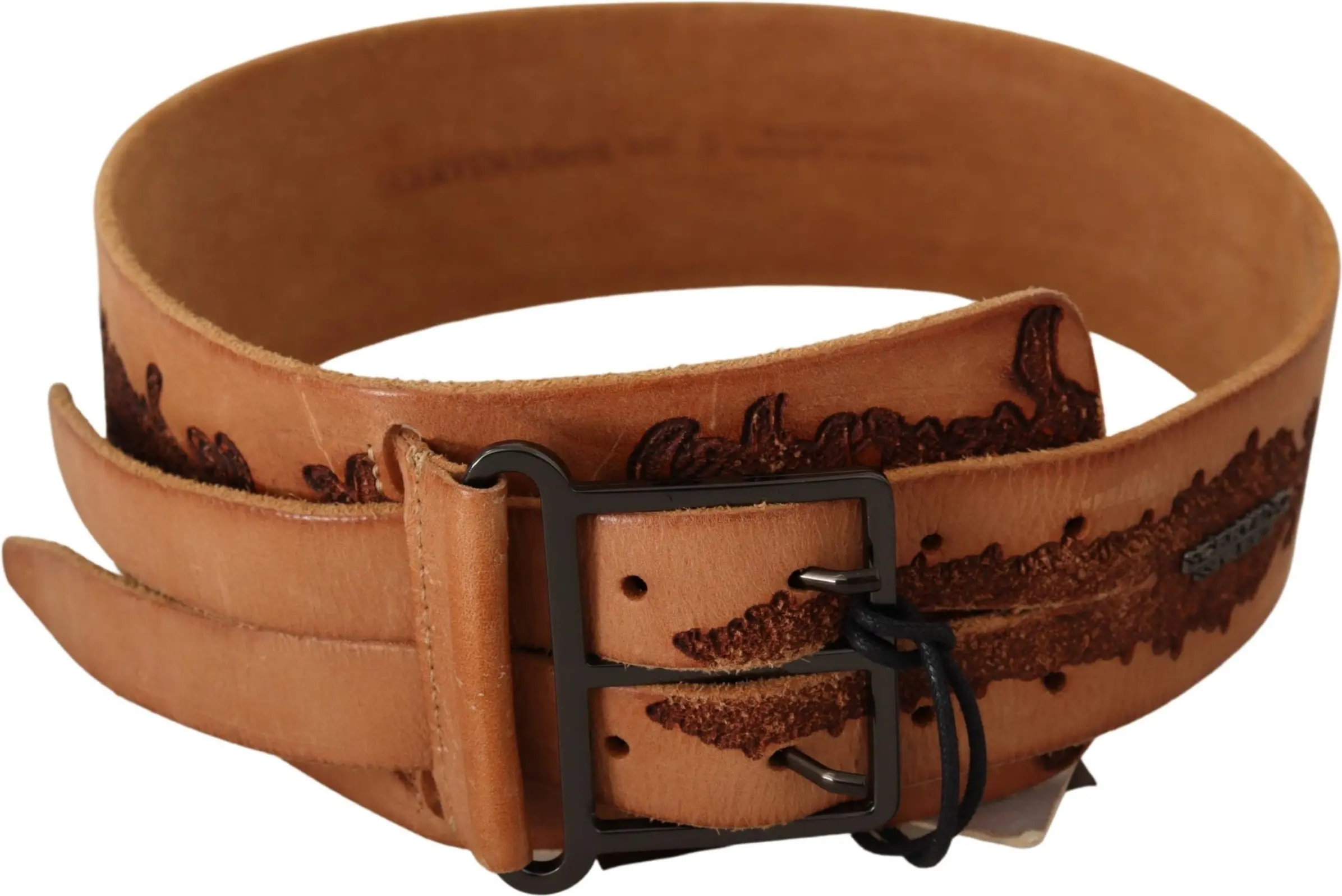 Belt Ermanno Scervino Classy Double Buckle Genuine Leather