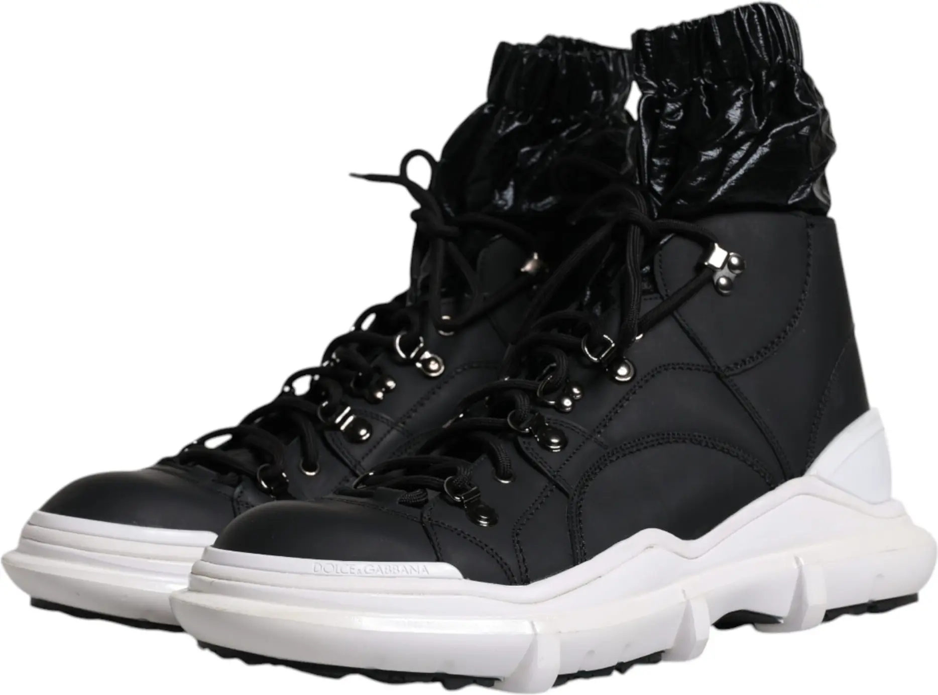 Black Nylon Galileo High Top Sneakers Shoes Dolce & Gabbana