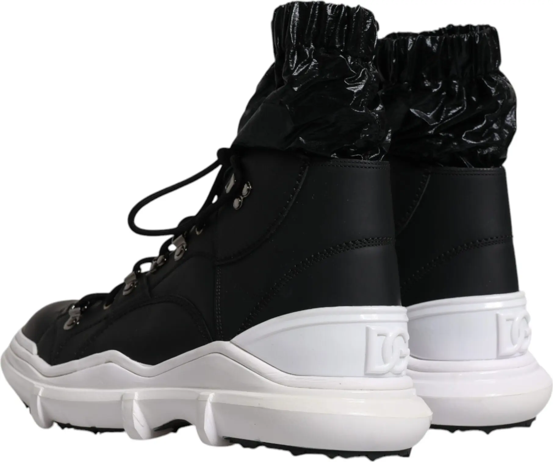 Black Nylon Galileo High Top Sneakers Shoes Dolce & Gabbana