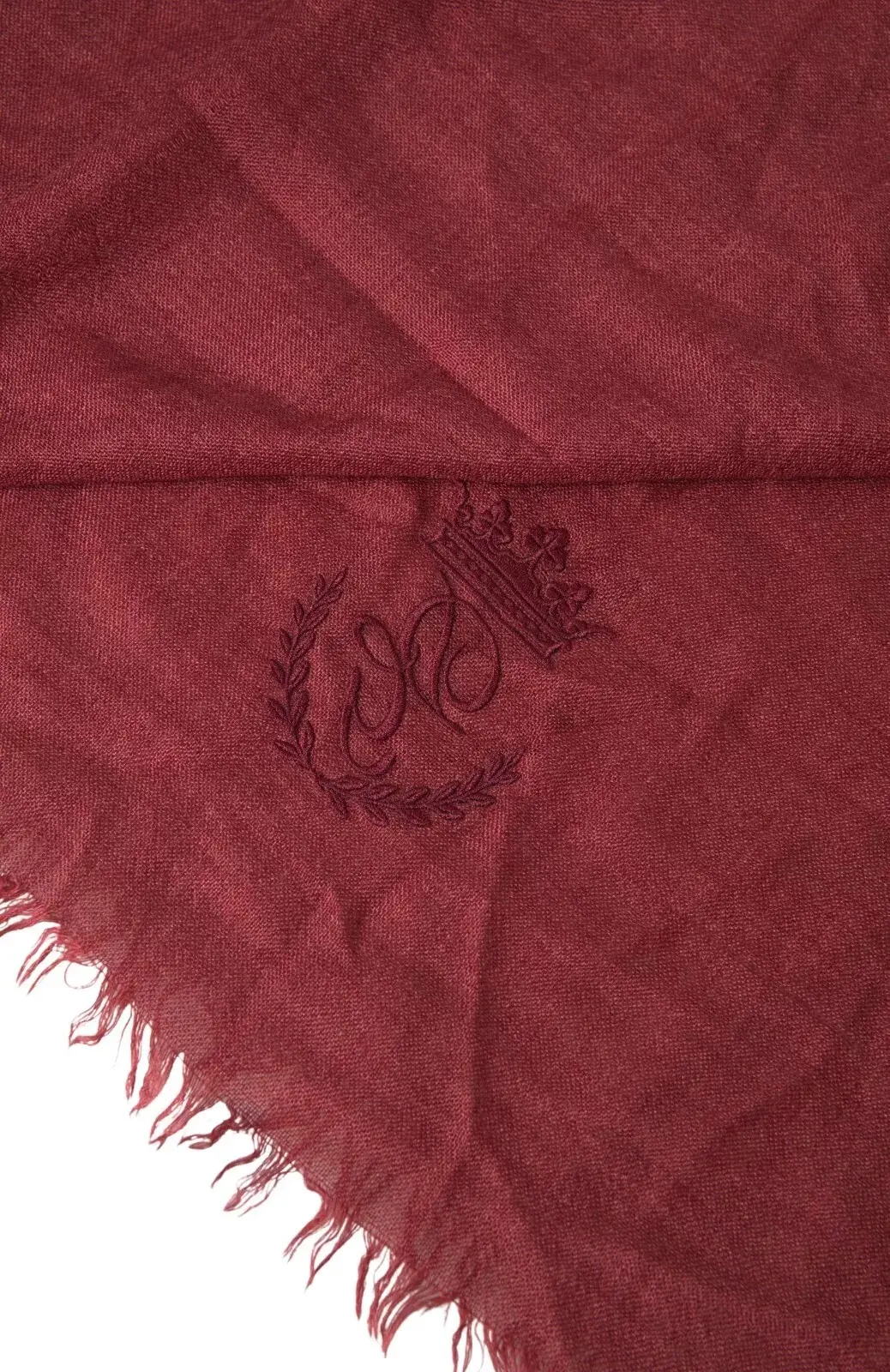 Shawl Dolce & Gabbana Maroon Cashmere Knit Wrap