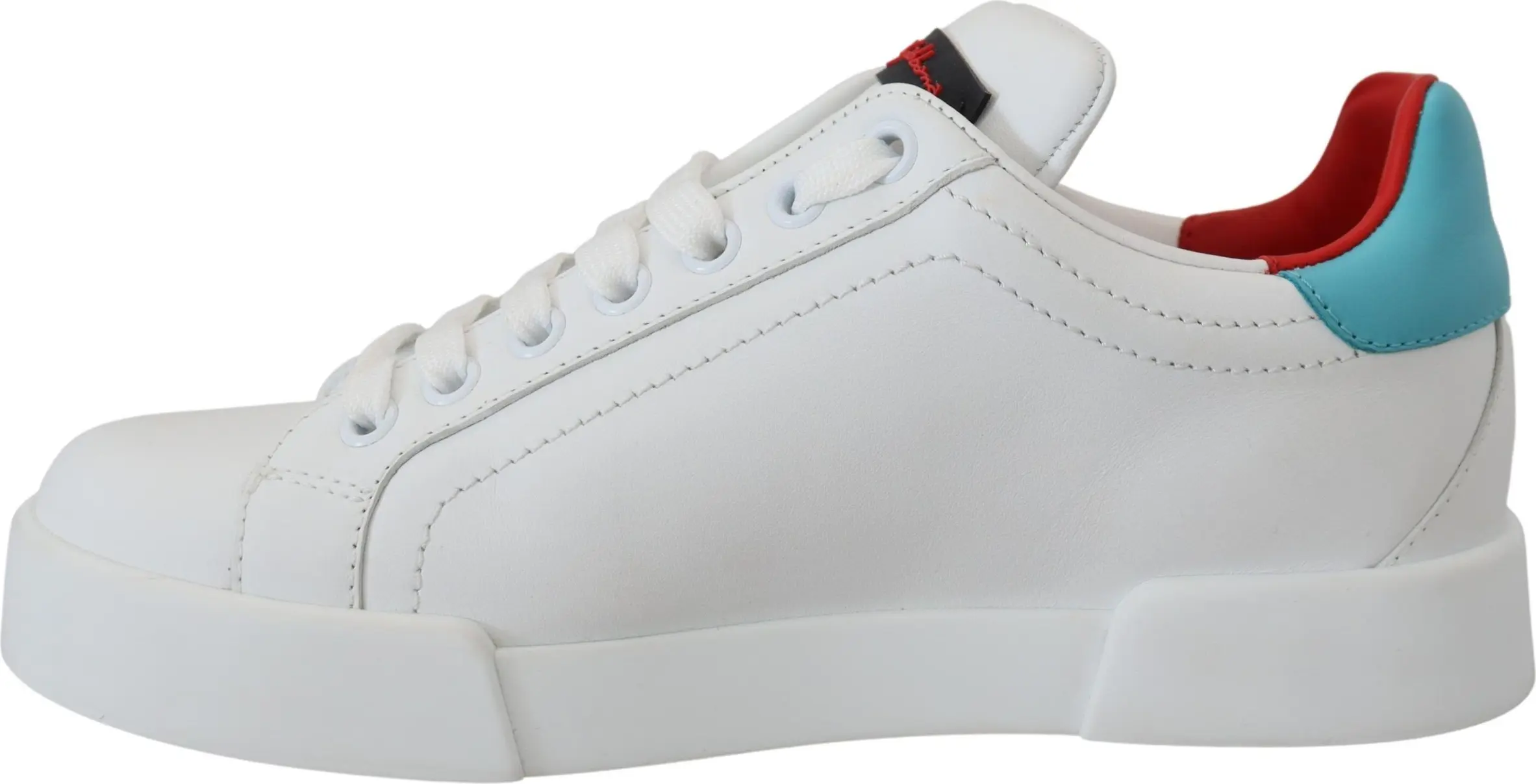 Sneakers White Leather Sneaker Portofino Logo Heart Shoes Dolce & Gabbana