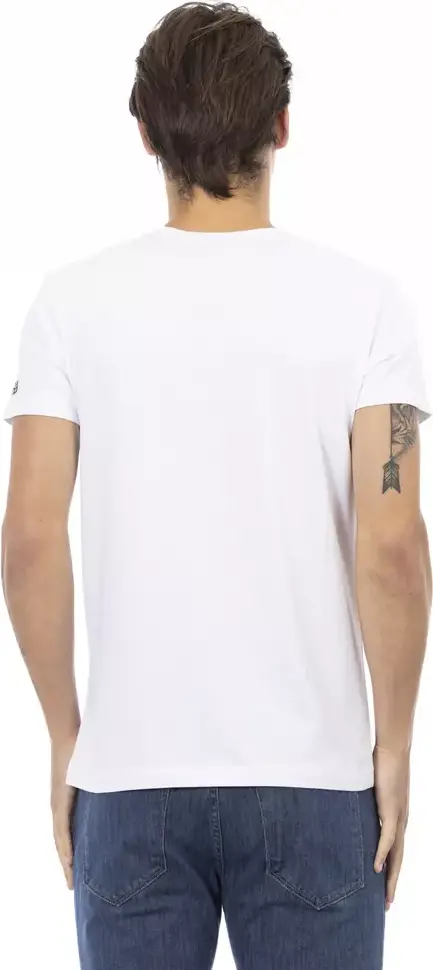 White Cotton T-Shirt Trussardi