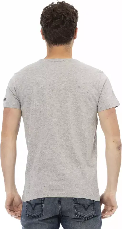 Gray Cotton Men T-Shirt