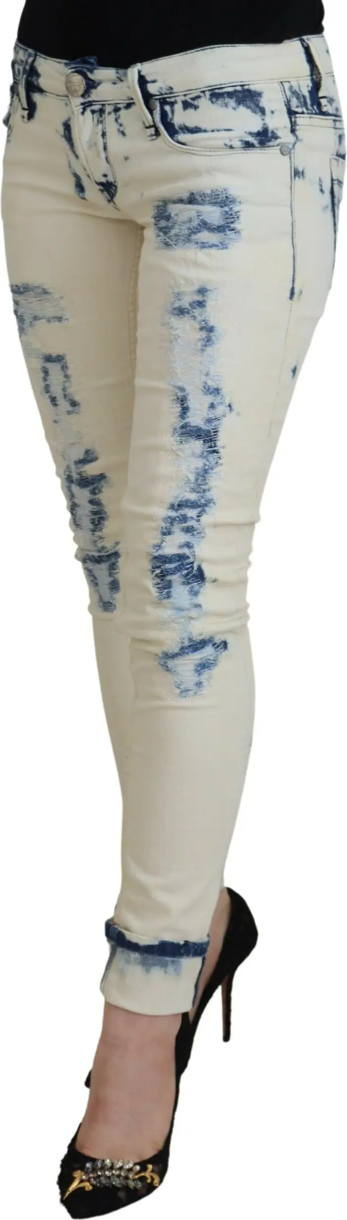 Skinny Women Tattered Denim Jeans Yacht