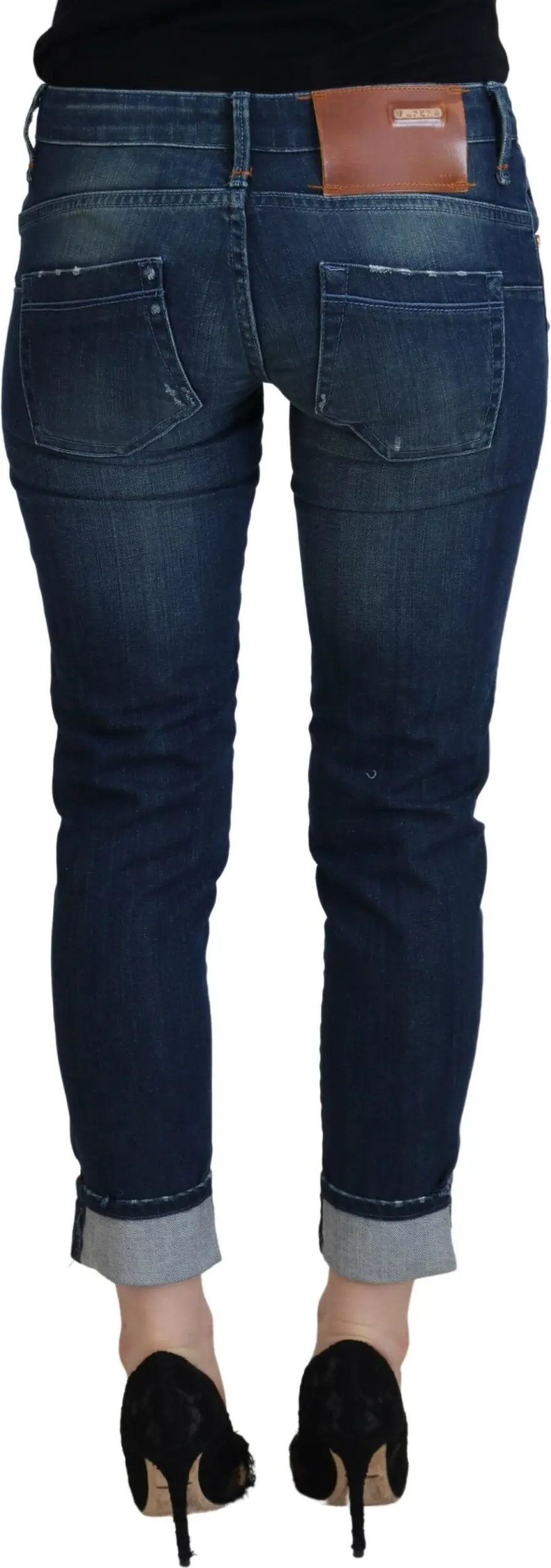 Синие хлопковые джинсы Slim Fit для женщин