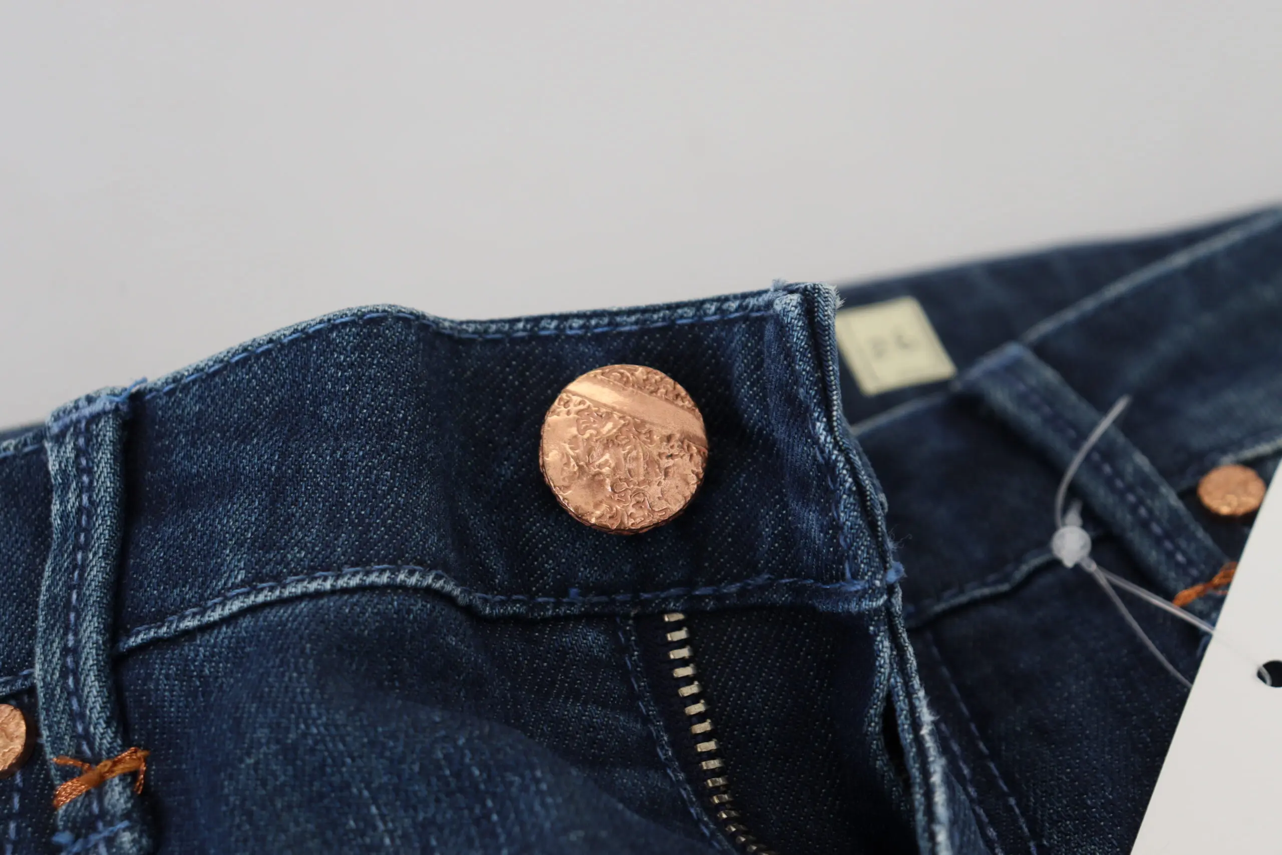 Синие хлопковые джинсы Slim Fit для женщин