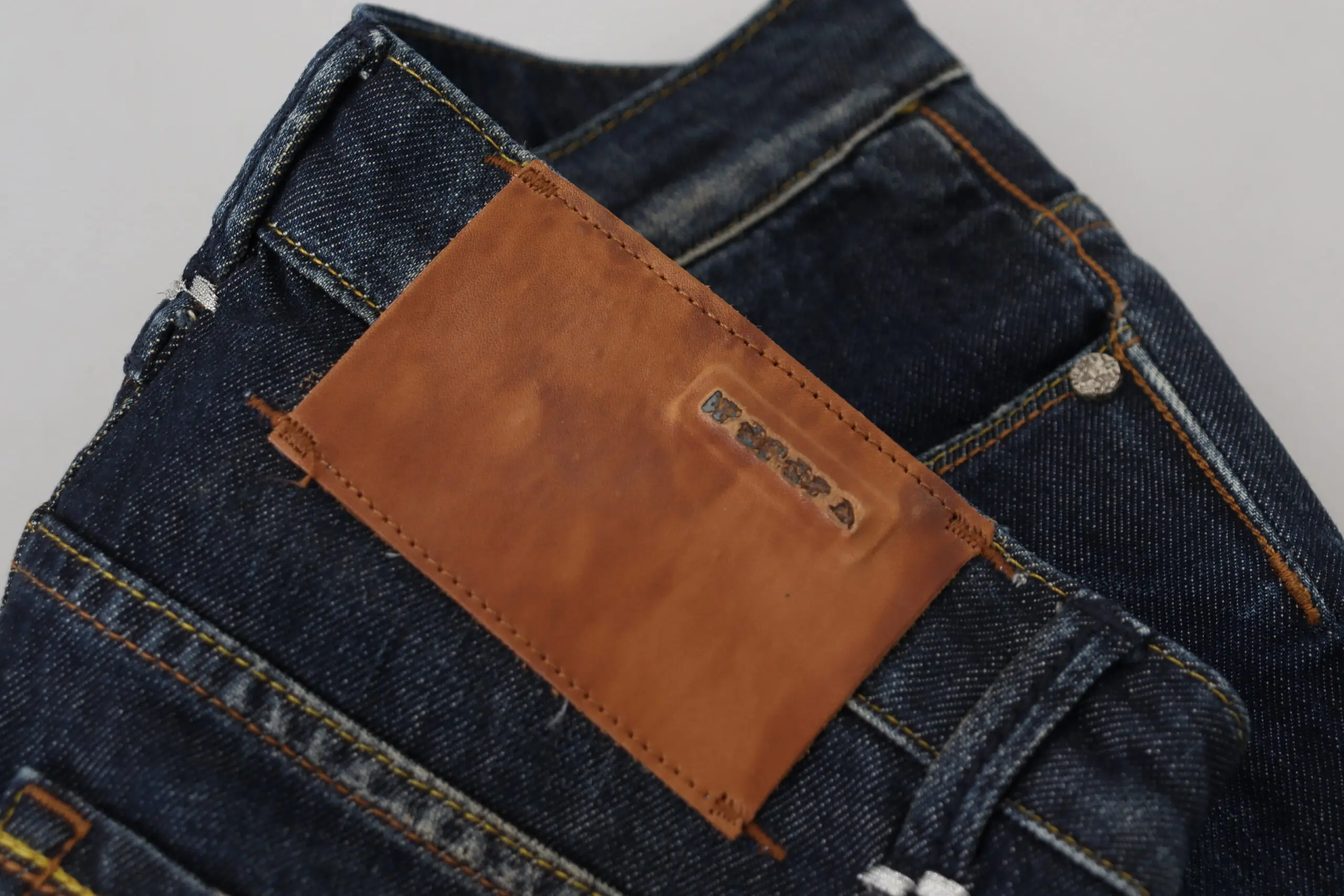 Yacht ko'k paxta ingichka-fit ayollar kundalik denim jinsi