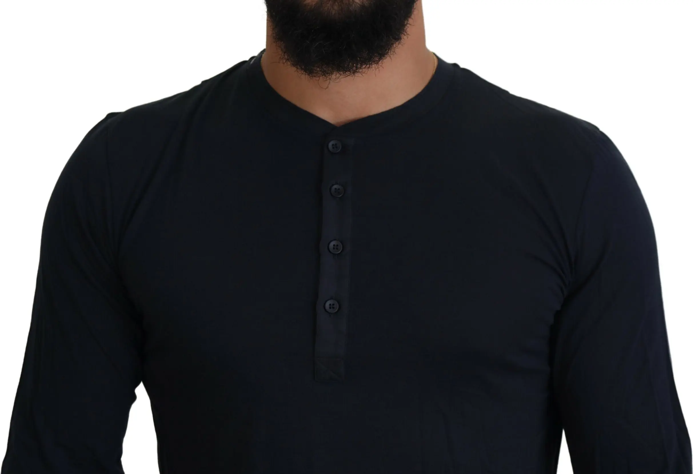 Dolce & Gabbana ko'k paxta tugmali sviter