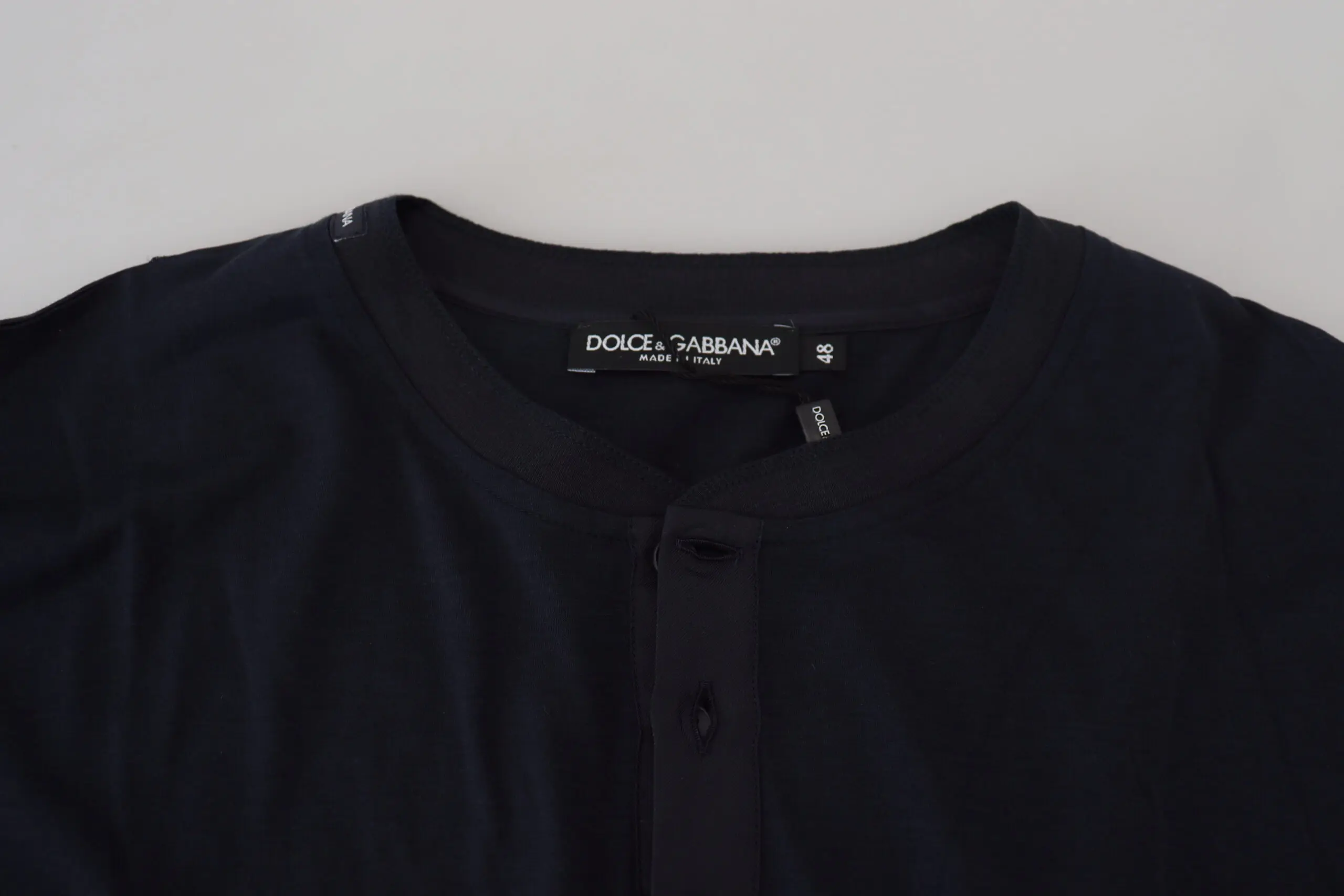 Dolce & Gabbana ko'k paxta tugmali sviter