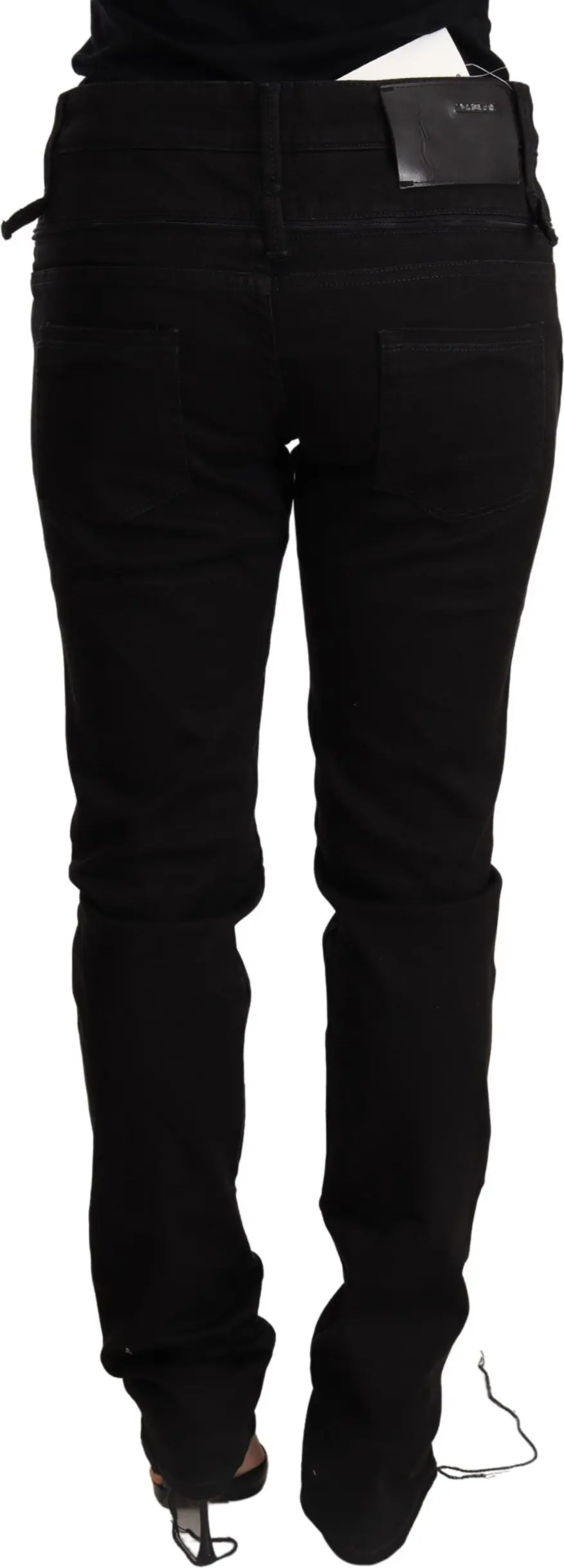 Black Low Waist Skinny Denim Jeans Trouser Yacht