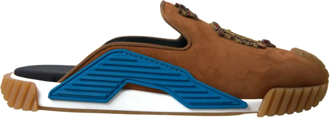 Brown Suede NS1 Slides Sandals Dolce & Gabbana