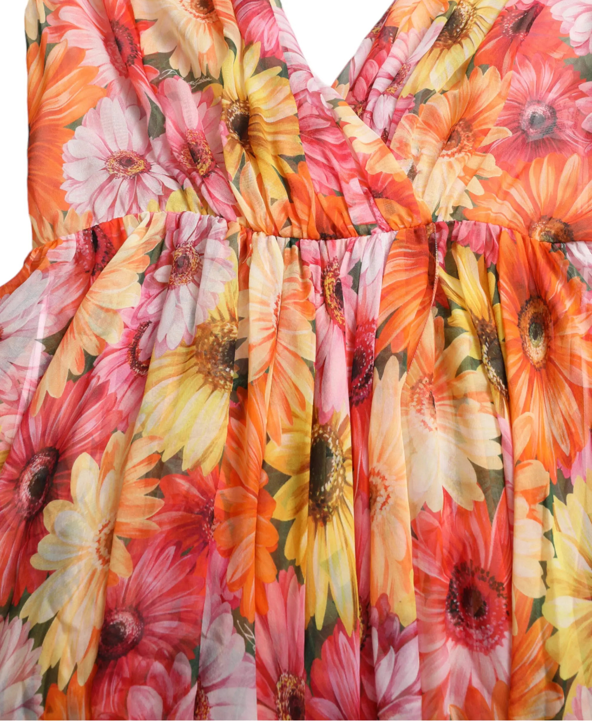 Midi ko'ylak Dolce & Gabbana Multicolor Yomg'irgul Bosma Atlas Midi Ko'ylak