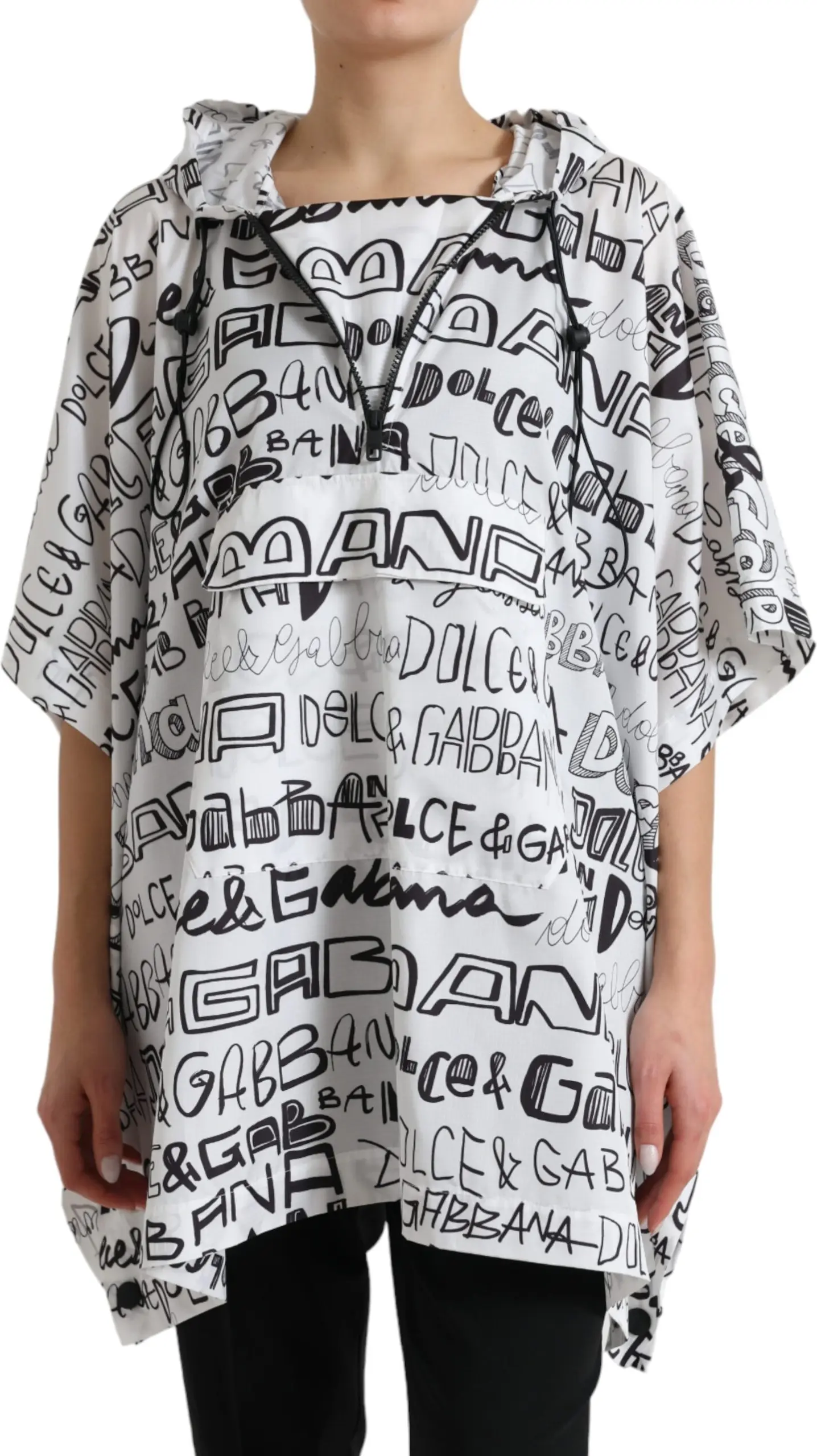 Dolce & Gabbana logotipli kapyushonli bluzon futbolka
