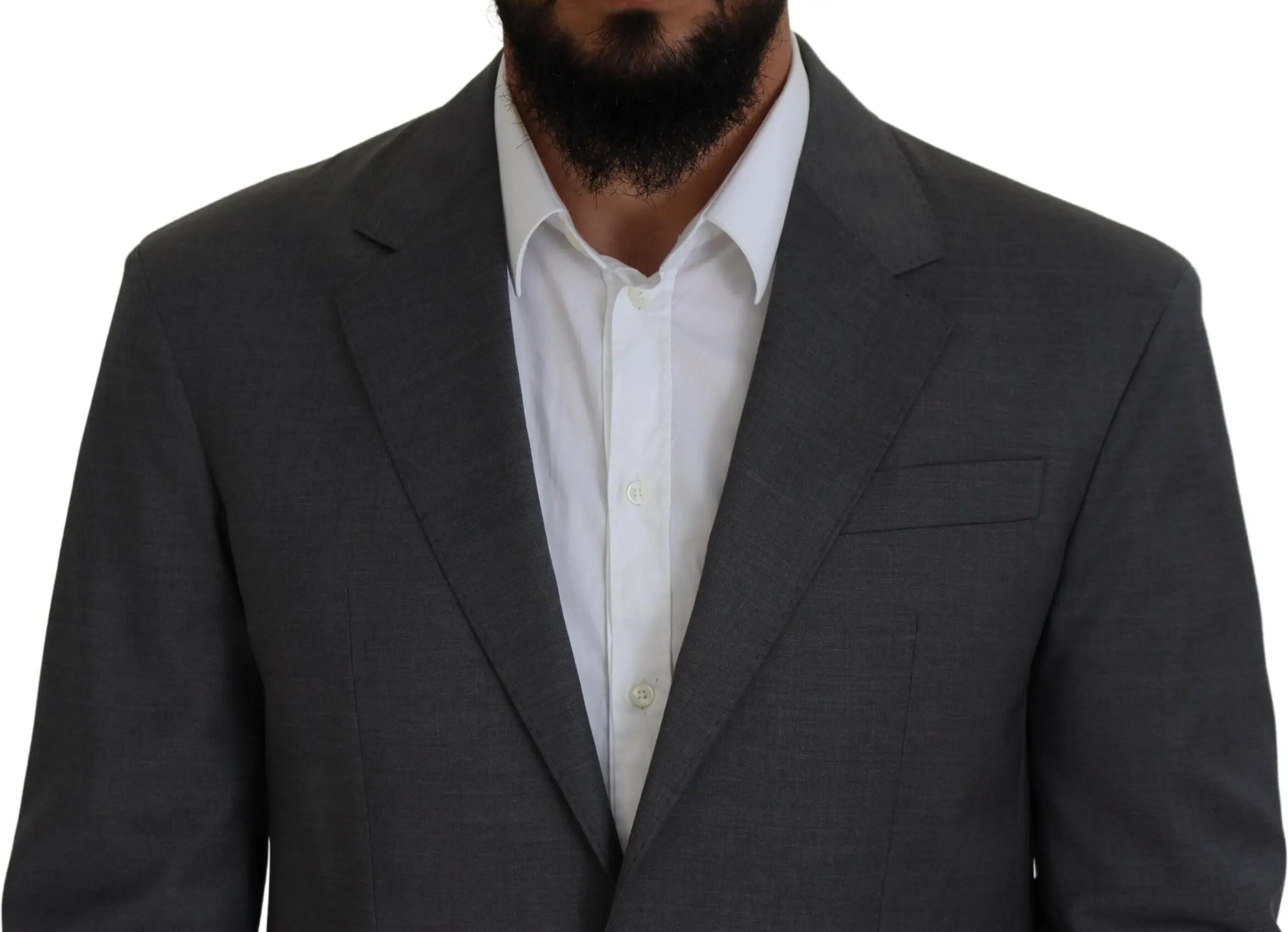 Rasmiy kostyum Dsquared2 Gray Wool One-button 2 qismli CIPRO Kostyumi