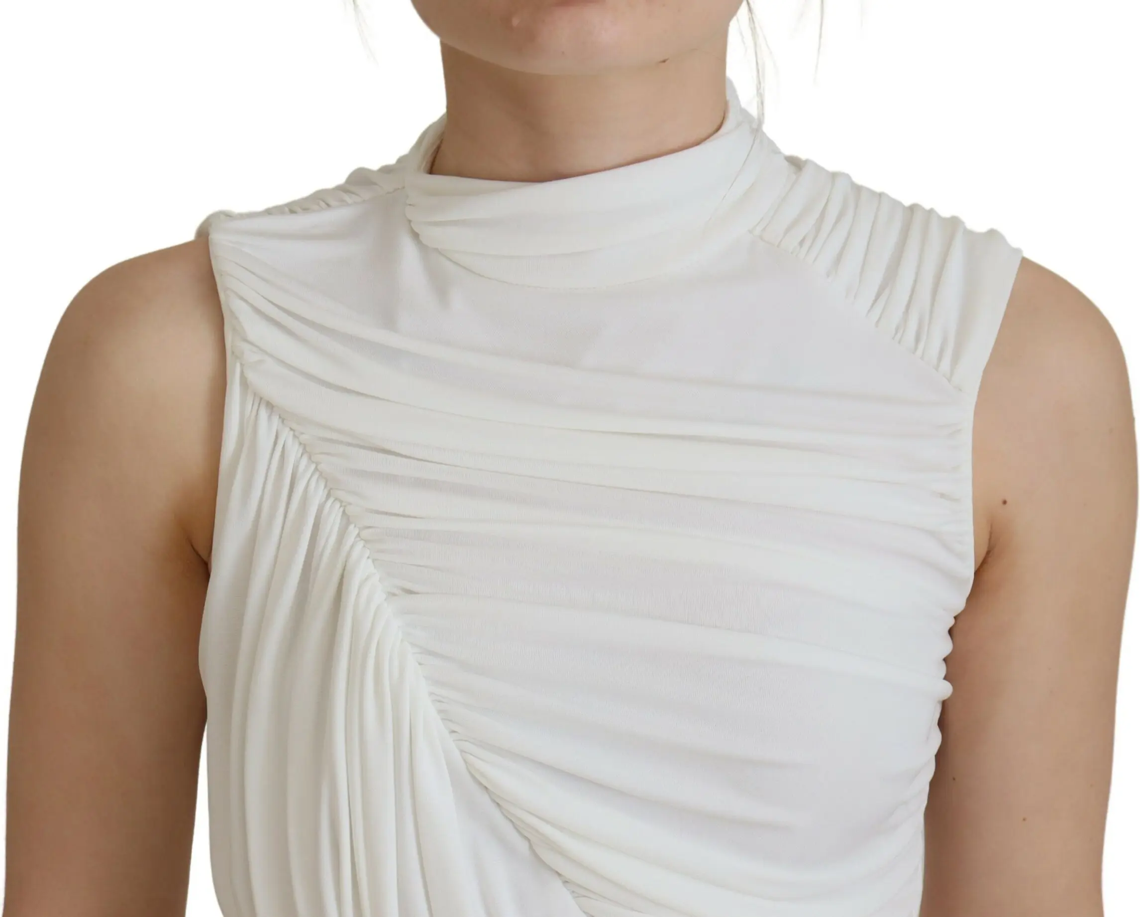 Oq rangli Dsquared2 Sleeveless Bodycon Mini Koʻylagi