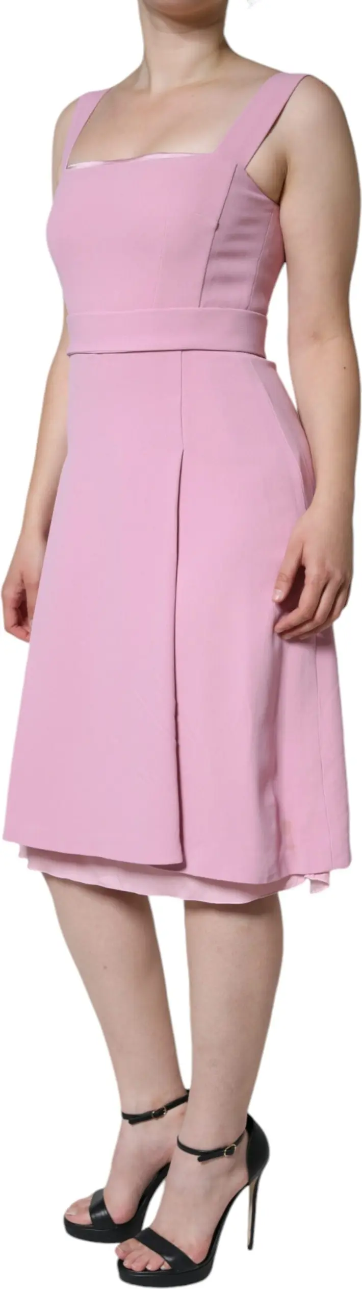 Pushti rangli A-chiziqli kengayuvchiInnoDBPushti rangli yengsiz ko'ylak Dolce & Gabbana