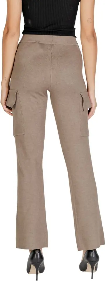 Бежевые брюки карго из вискозы Vila Clothes