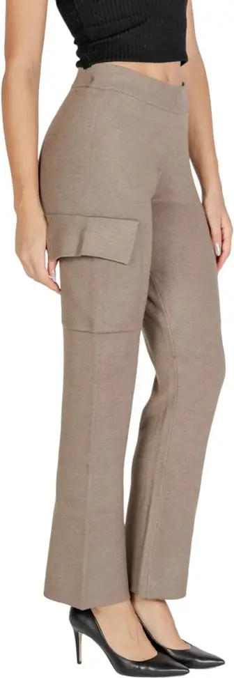 Бежевые брюки карго из вискозы Vila Clothes