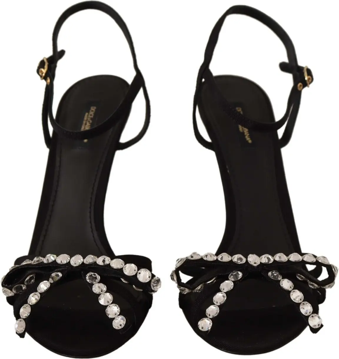 Босоножки на щиколотке с кристаллами Dolce & Gabbana