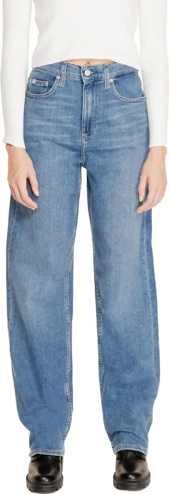 Calvin Klein Jeans ko'k paxta keng shim