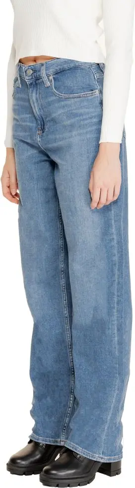 Calvin Klein Jeans ko'k paxta keng shim