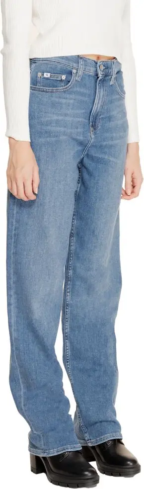 Calvin Klein Jeans ko'k paxta keng shim