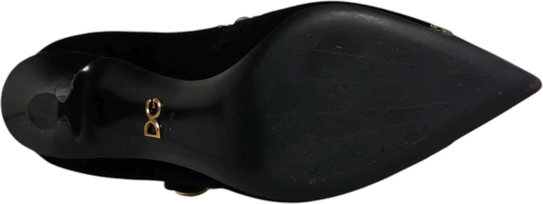 Black Velvet Gold Mary Janes Pumps Shoes Dolce & Gabbana