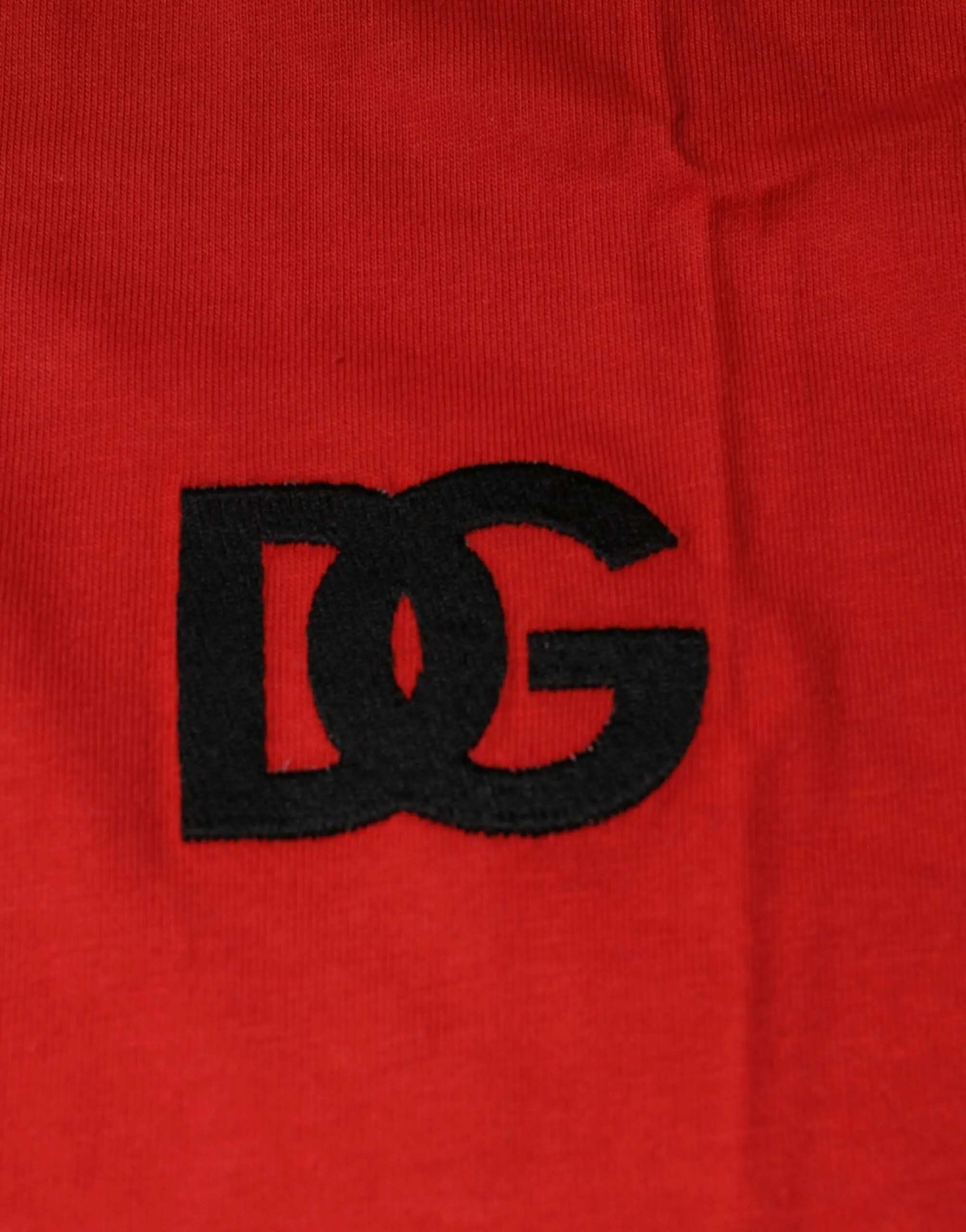 T-shirt Dolce & Gabbana Red DG Logo Cotton Crew Neck T-shirt